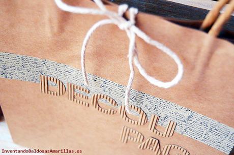 Letras de cartón sobre washi Letras de cartón sobre washi