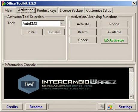 Microsoft Toolkit 2.5.3 Final - Solución KMS para la Activación de Office 2010, Office 2013, Windows 7, Windows 8/8.1 y Windows 10