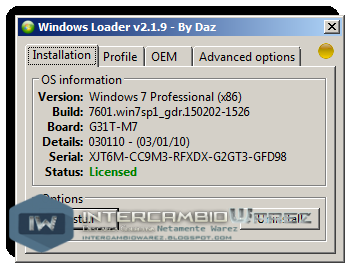 Windows Loader v2.2.2 - Activa y Valida Windows 7 efectivamente by Daz