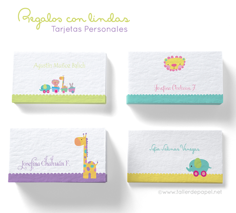 Lindo Set de Tarjetas para agregar a tus regalos y dar un lindo toque personal único. por Taller de Papel.