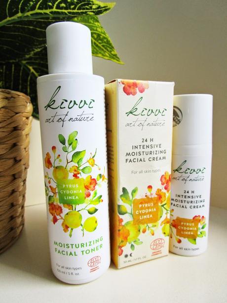 Tónico Facial Hidratante y la Crema Hidratante Intensiva 24H de la línea Pyrus Cydonia de KIVVI COSMETICS
