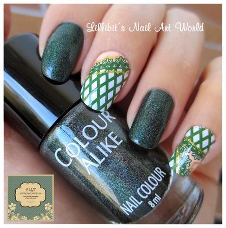 Nail Patch de rejillas + Dark Holo 501 de Elyt.es