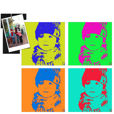 Retratos múltiples estilo Andy Warhol