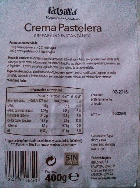 CREMA PASTELERA INSTANTÁNEA