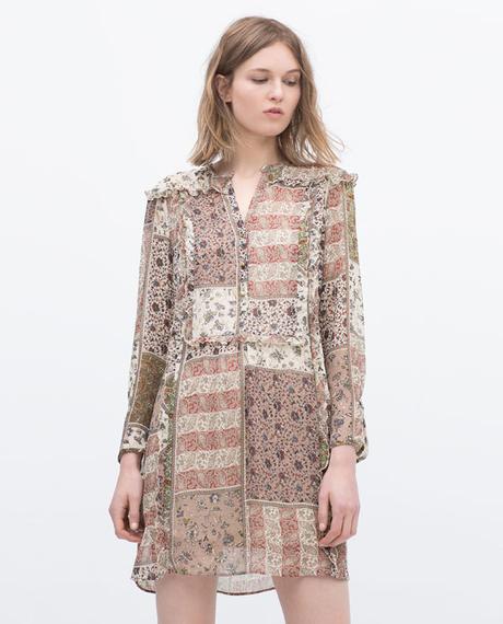 VESTIDO CACHEMIRE  PECHERA VOLANTE