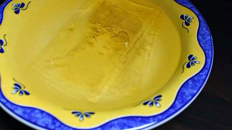 Mousse de yogur y mango corazón chocolate