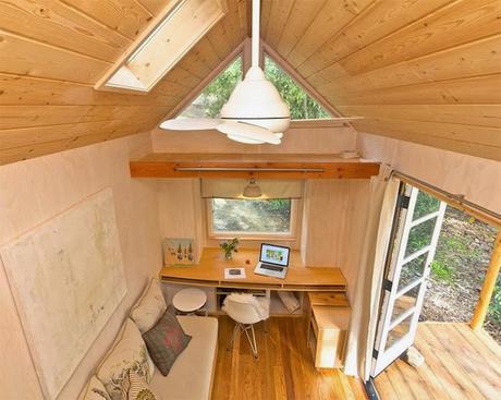 Una casita sobre ruedas