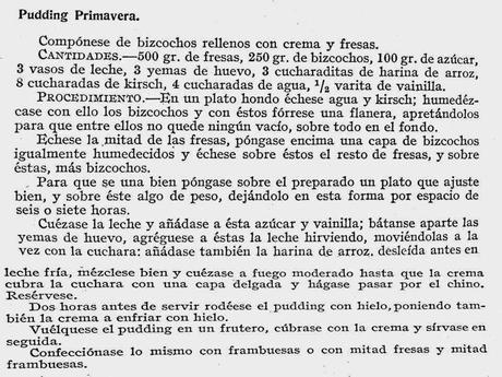 Pudding primavera... para el Reto la Marquesa de Parabere