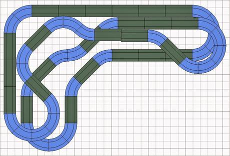 Nº 1350 al 1352. Circuitos con solo rectas y curvas standard en 3x1