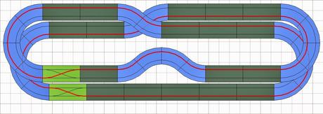 Nº 1350 al 1352. Circuitos con solo rectas y curvas standard en 3x1