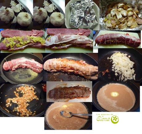 Solomillo de cerdo con ajos