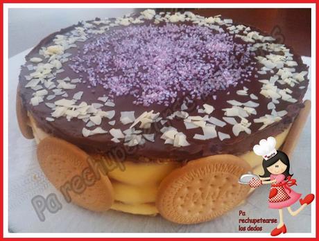 *Tarta de galletas y flan (thermomix)