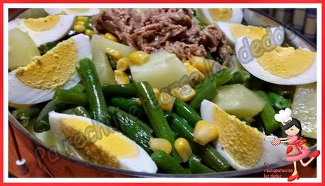 *Ensalada de judías verdes y patatas (Olla GM-E y tradicional)