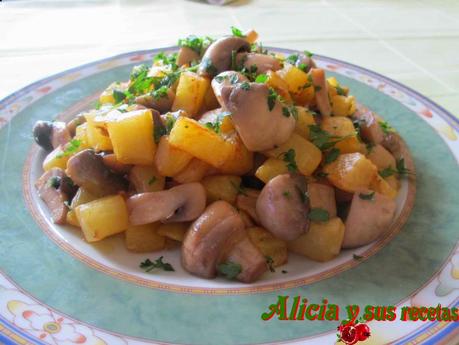 GUARNICIÓN DE PATATAS Y CHAMPIÑONES