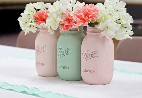 Mason Jars en Tape Pink