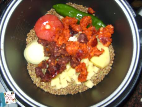 LENTEJAS CON CHORIZO Y MORCILLA EN MI OLLA ERIKA