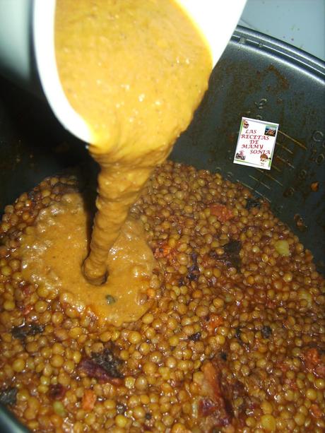 LENTEJAS CON CHORIZO Y MORCILLA EN MI OLLA ERIKA