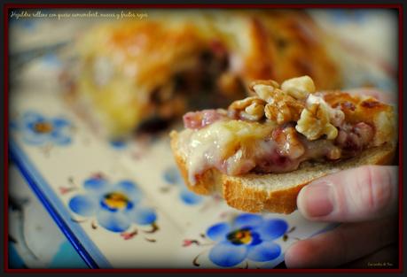 Hojaldre relleno con queso camembert  nueces y frutos rojos  tererecetas 05