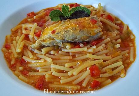 Fideos con Caballa