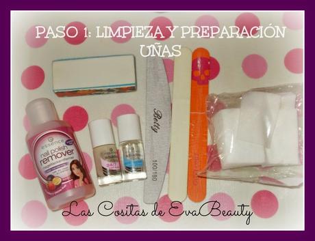 Mis manicuras (13): Manicura con puntos y Cupcake de fresa y chocolate.