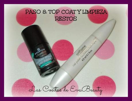 Mis manicuras (13): Manicura con puntos y Cupcake de fresa y chocolate.