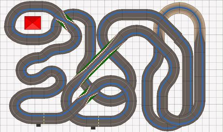 Nº 1354. circuito con tres niveles en 3,00 x 1,90