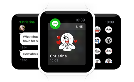 El Apple Watch y su nueva aplicación para conectar con Line.