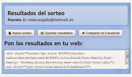 Ganadora Sorteo Piezas con Estilo
