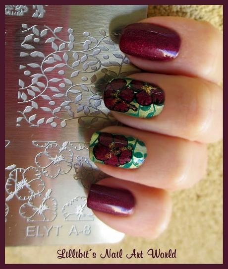 Placa de estampación Elyt A-8 + Dark Holo 503 de Colour Alike Placa de estampación Elyt A-8 + Dark Holo 503 de Colour Alike