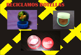 Pastillero hecho con botellas de plástico