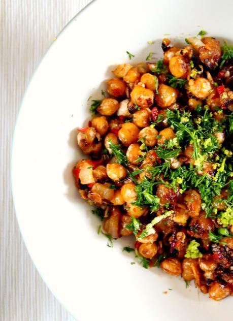 Garbanzos salteados con sambal oelek Garbanzos salteados con sambal oelek