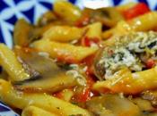 Macarrones calabaza champiñones parmesano