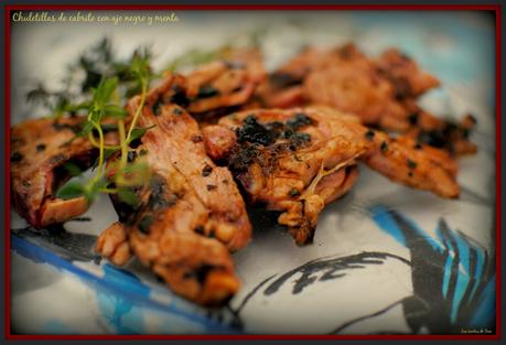 chuletillas de cabrito con ajo negro y menta tererecetas 03