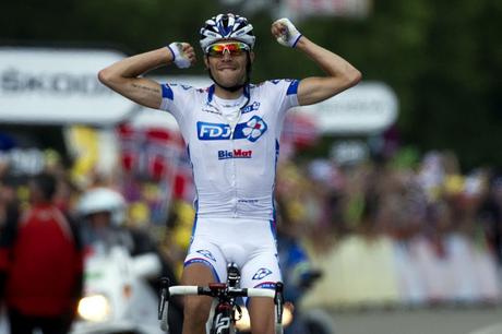 Stage winner, France's Thibaut Pinot, ce