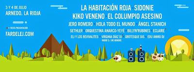 Fardelej Festival 2015: La Habitación Roja, Kiko Veneno, Sidonie, El Columpio Asesino, Jero Romero, Ángel Stánich...