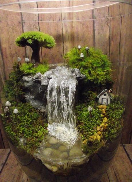 Add a Miniature Waterfall, Pond or River to your Terrarium - Unique Terrarium Accessory - Handmade by Gypsy Raku