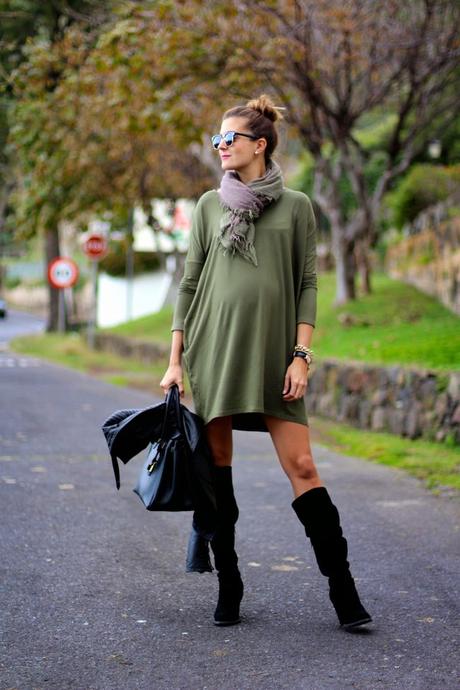 Khaki Oversize Dress