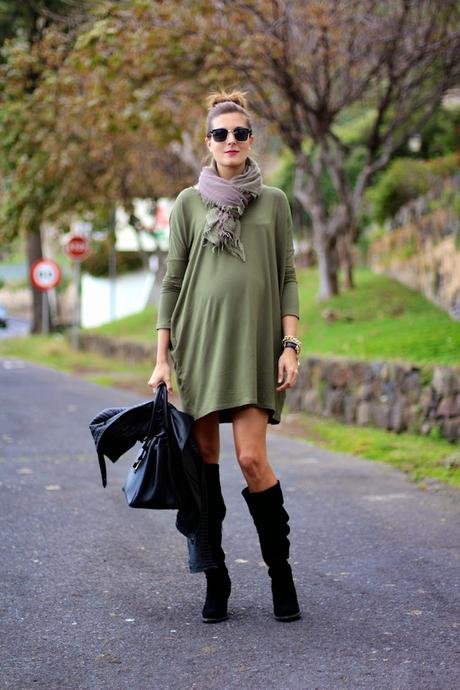 Khaki Oversize Dress