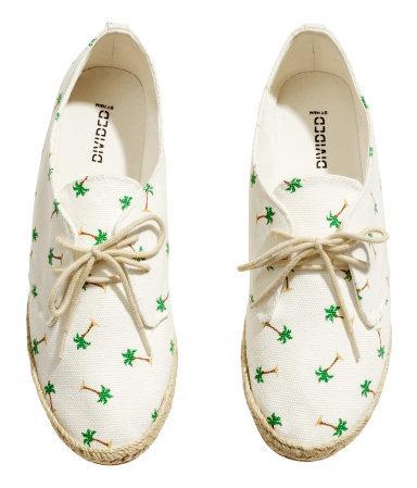 Se muy bien lo que vi ¡y lo quiero! zapatillas palmeras h&m