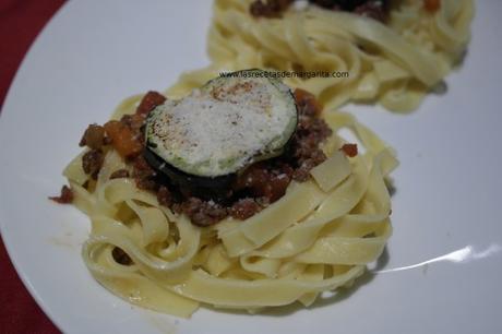 nido de carne Nidos de cintas con carne picada