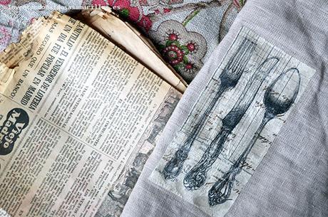 Decorar tela con servilletas