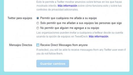 Twitter ahora permite recibir mensajes directos de cualquier usuario