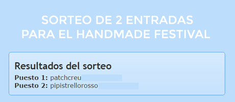 Resultado sorteo: Caja de Polabox y entradas para el Handmade Festival