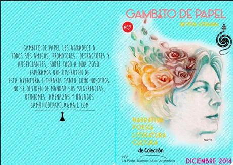 El segundo número de Gambito de Papel (Revista literaria)