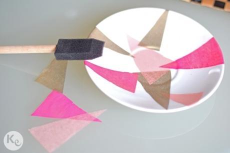 DIY #185. Un plato para anillos reciclado/ A recycled ring dish DIY. Dish ring. Reuse an old dish and decorate it with tissue paper