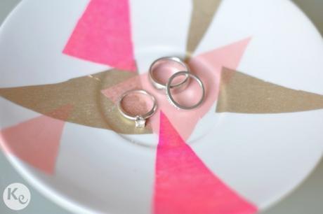 DIY. Dish ring. Reuse an old dish and decorate it with  tissue paper