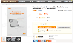 Protector de pantalla MacBook - DealeXtreme