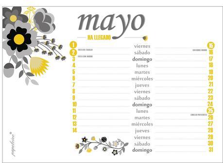 Imprimible: Calendario Mayo 2015