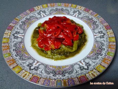 Timbal de pimientos con ventresca de bonito