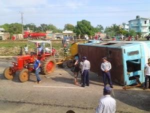 Más de 50 heridos en accidente de tránsito en Camagüey, Cuba